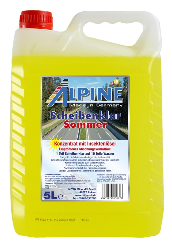 Alpine Scheibenklar Sommer Konzentrat, 5 L